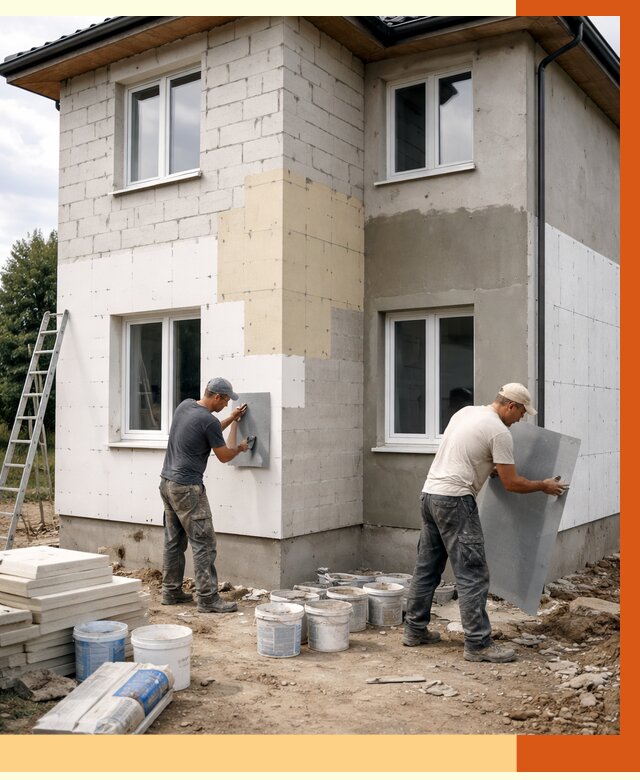 Утепление дома из газобетона в Ухте от 4253 руб./м² — заказать у ТепломастерХта